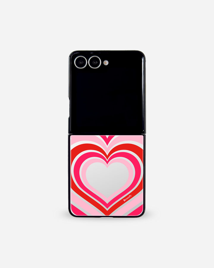 HEART POP Mirror Z Flip Case