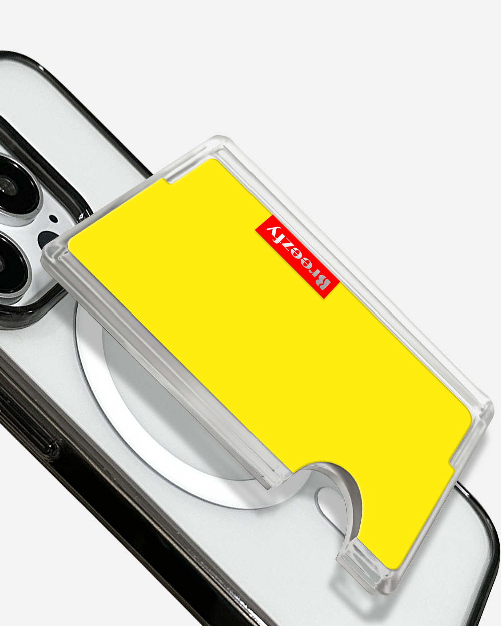 LEMON YELLOW Magnetic Card Wallet