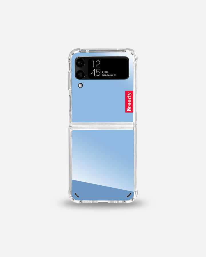 NEON BLUE Mirror Z Flip Case