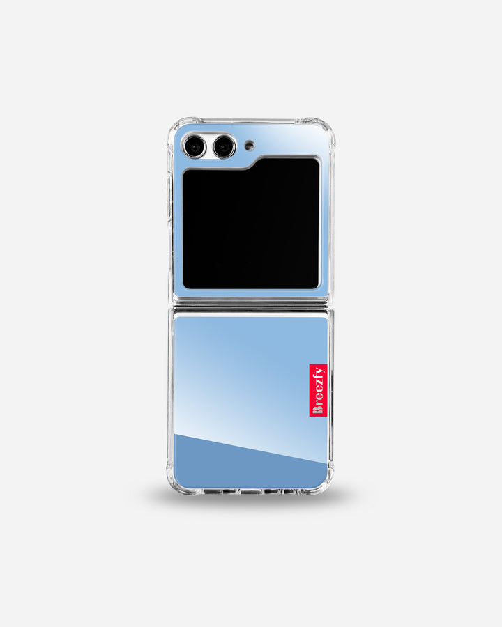 NEON BLUE Mirror Z Flip Case
