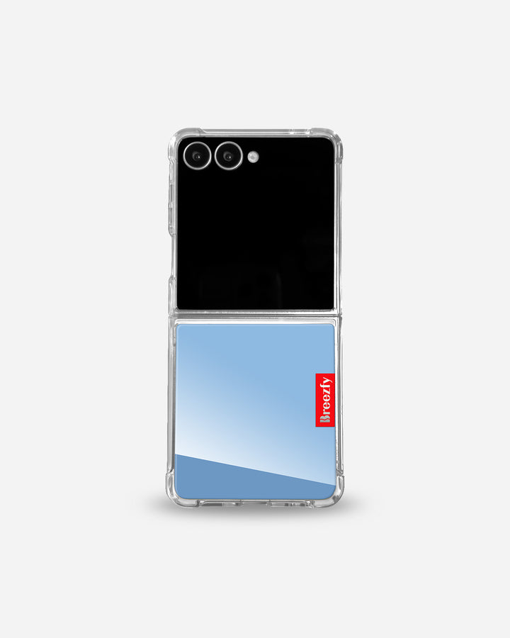 NEON BLUE Mirror Z Flip Case