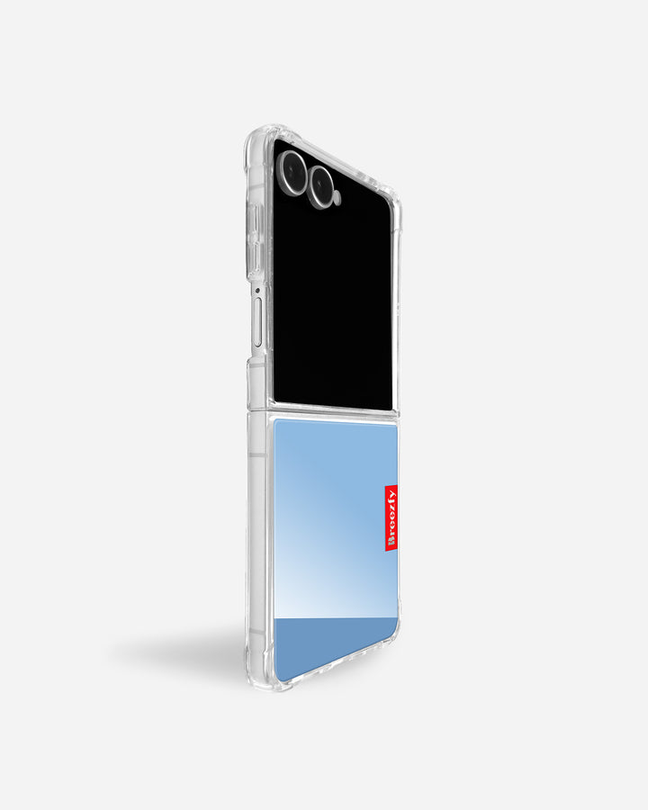NEON BLUE Mirror Z Flip Case