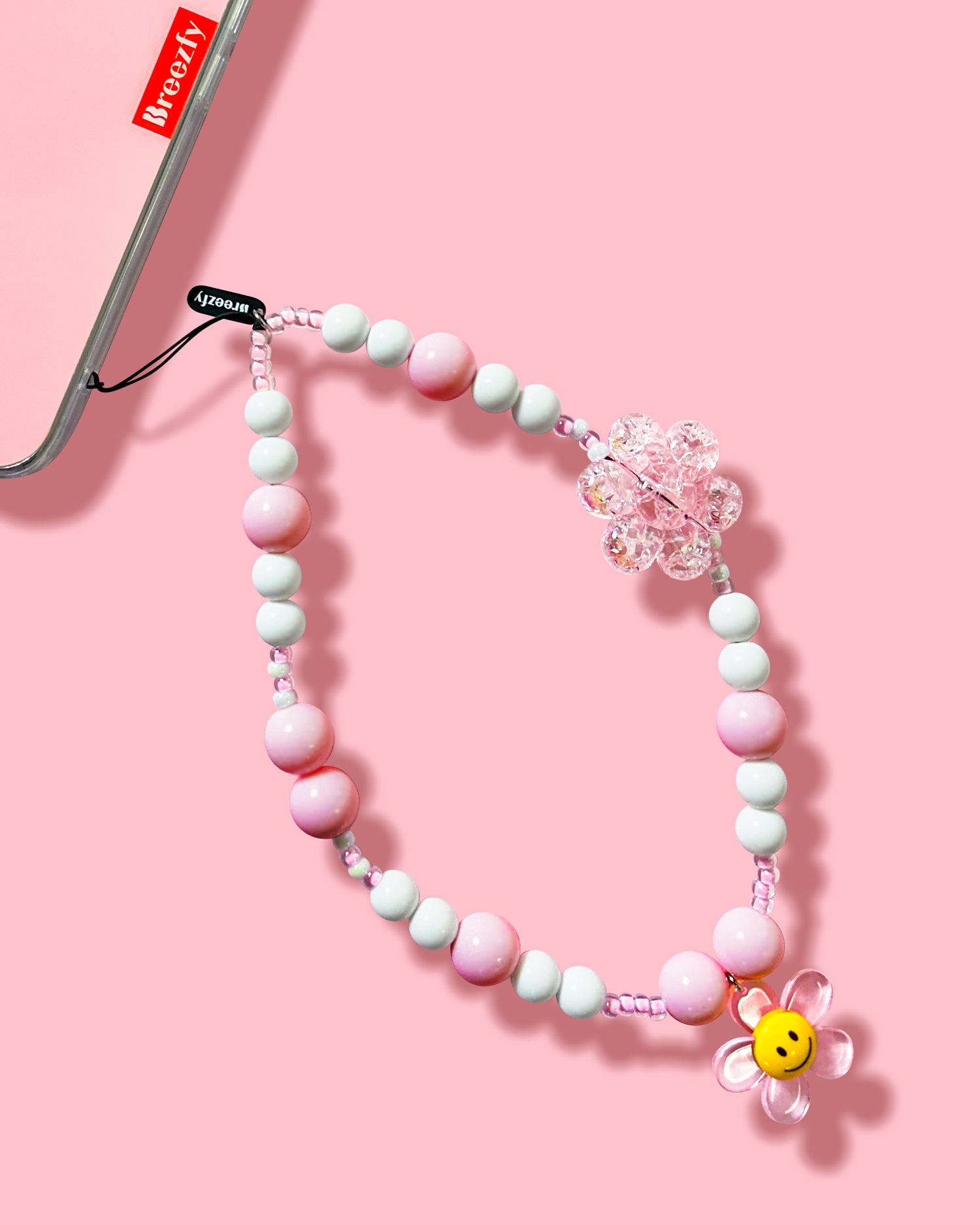 PINK Flower Children Phone Strap