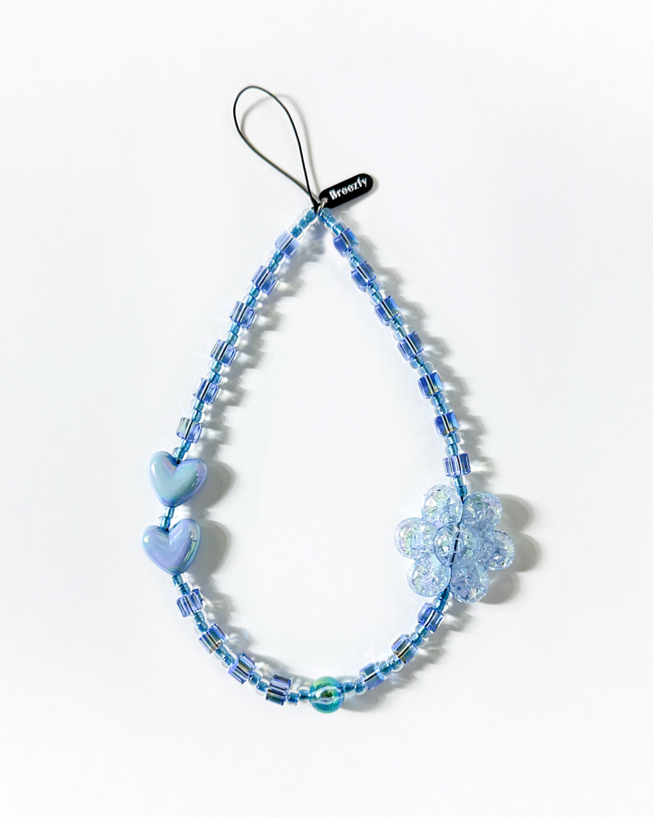 Shimmering Glimmer Crystal Phone Strap SAPPHIRE