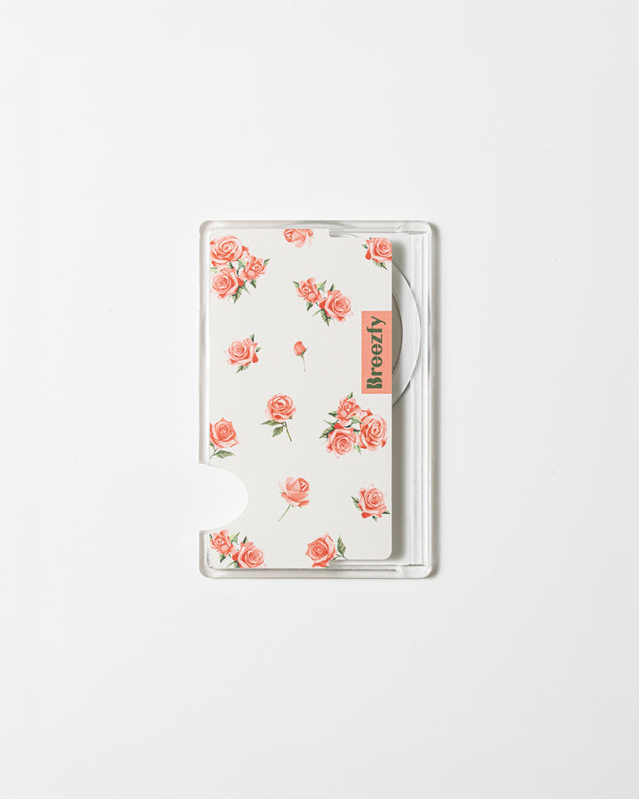 VINTAGE FLOWER RP 01 Matte Texture Magnetic Card Wallet