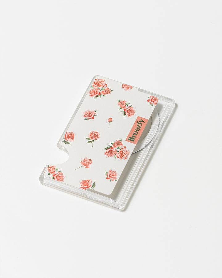 VINTAGE FLOWER RP 01 Matte Texture Magnetic Card Wallet