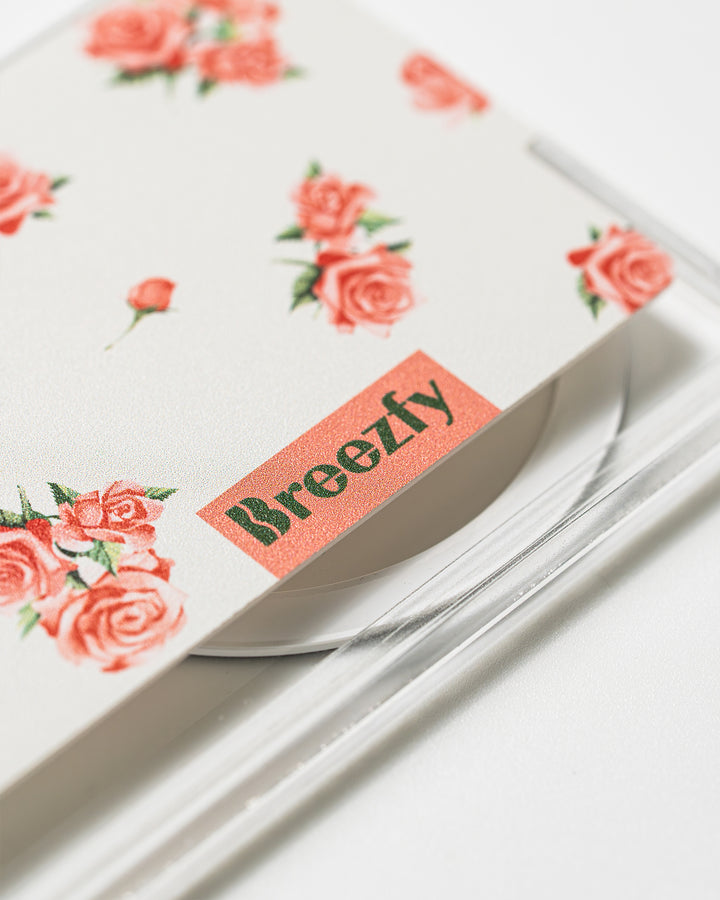VINTAGE FLOWER RP 01 Matte Texture Magnetic Card Wallet