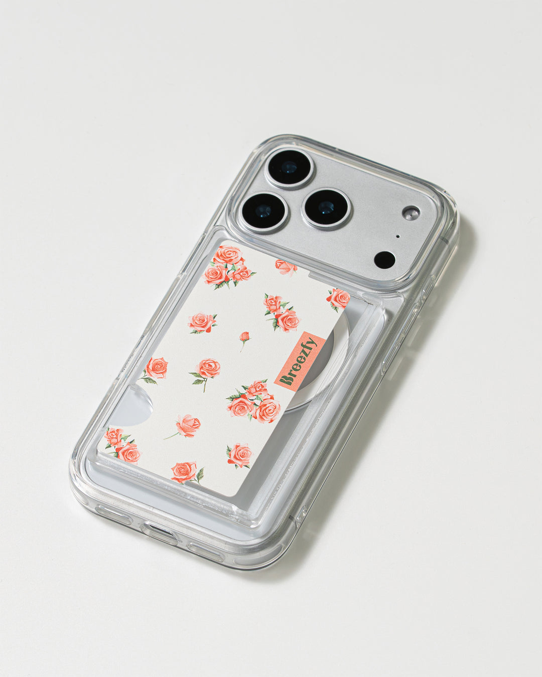 VINTAGE FLOWER RP 01 Matte Texture Magnetic Card Wallet